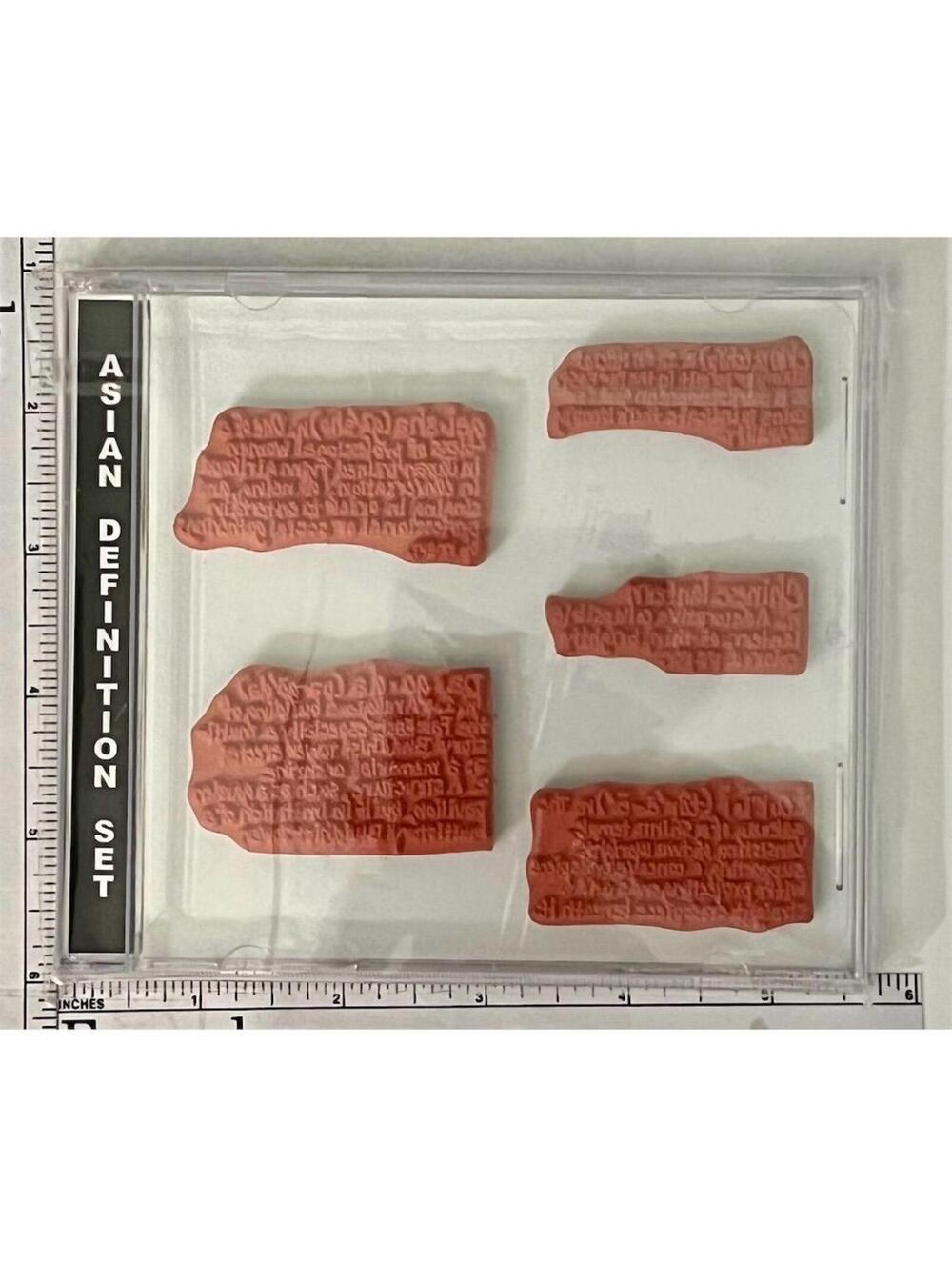 Asian Theme Definition Rubber Cling Stamp Set Cultural Elements Mint